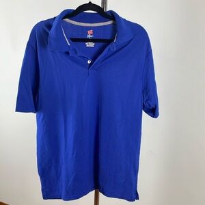Royal blue polo shirt